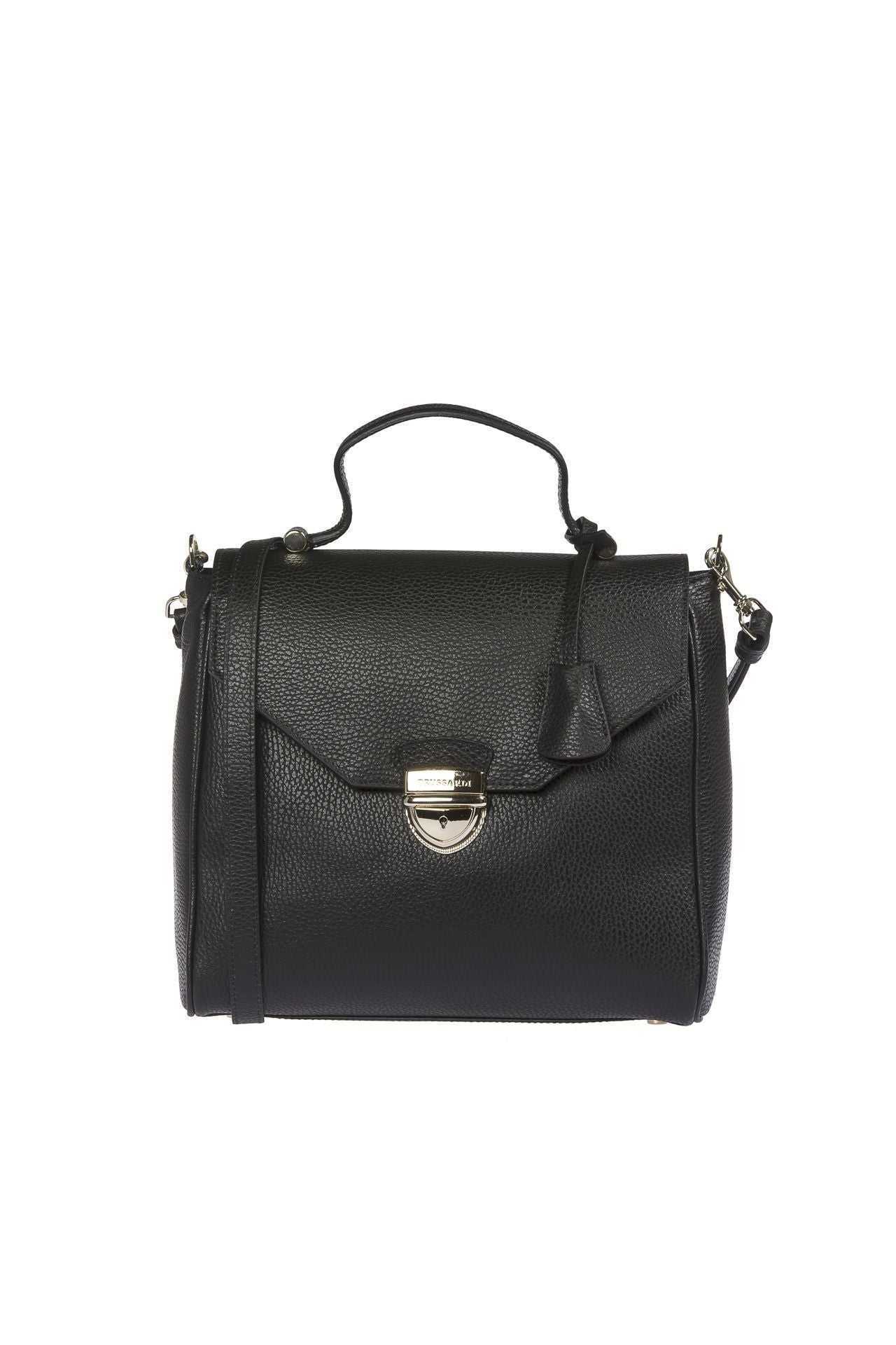 Кафява кожена дамска чанта Trussardi