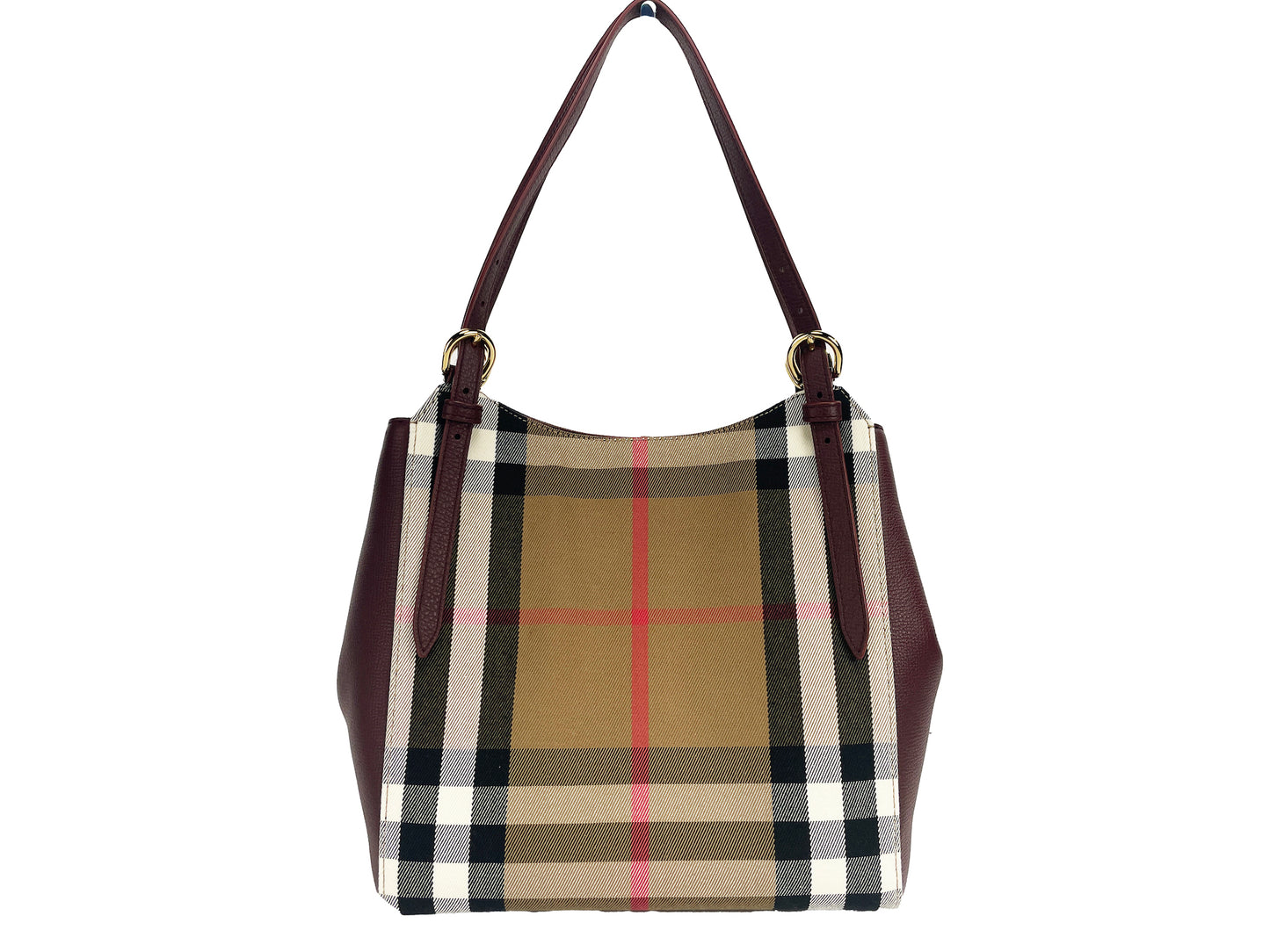 Burberry малка платнена чанта от махагонова карета Canterby