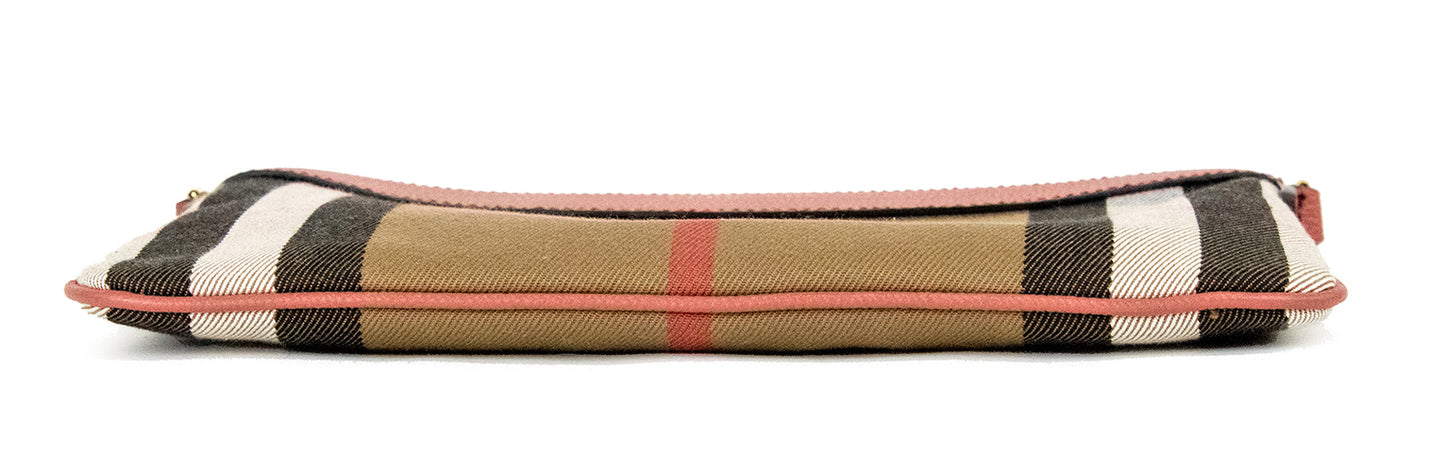 Кожена чанта през рамо Burberry Peyton House Check Derby Cinnamon Red Grain