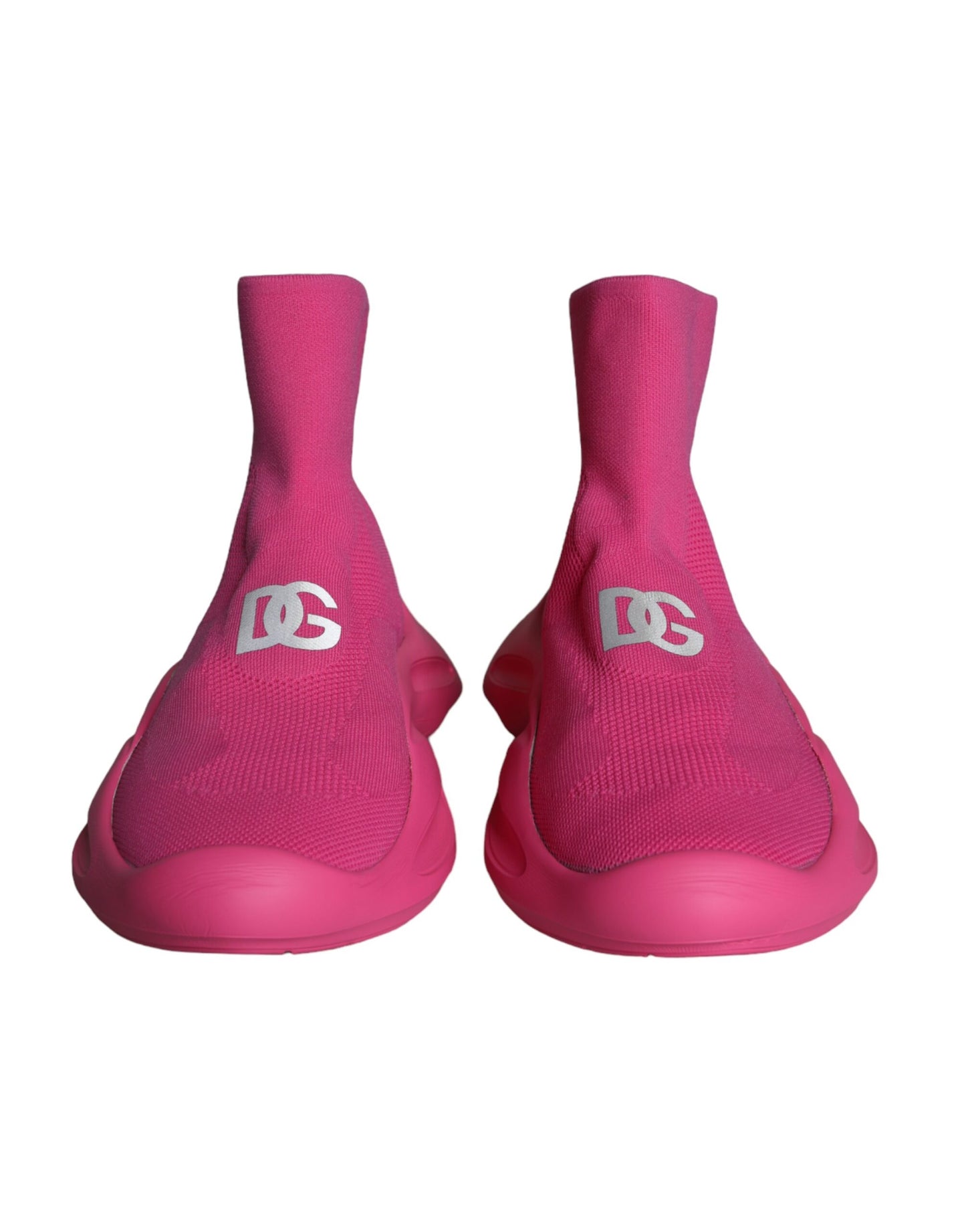 Dolce & Gabbana Pink Logo Print Slip On Socks Кецове Обувки