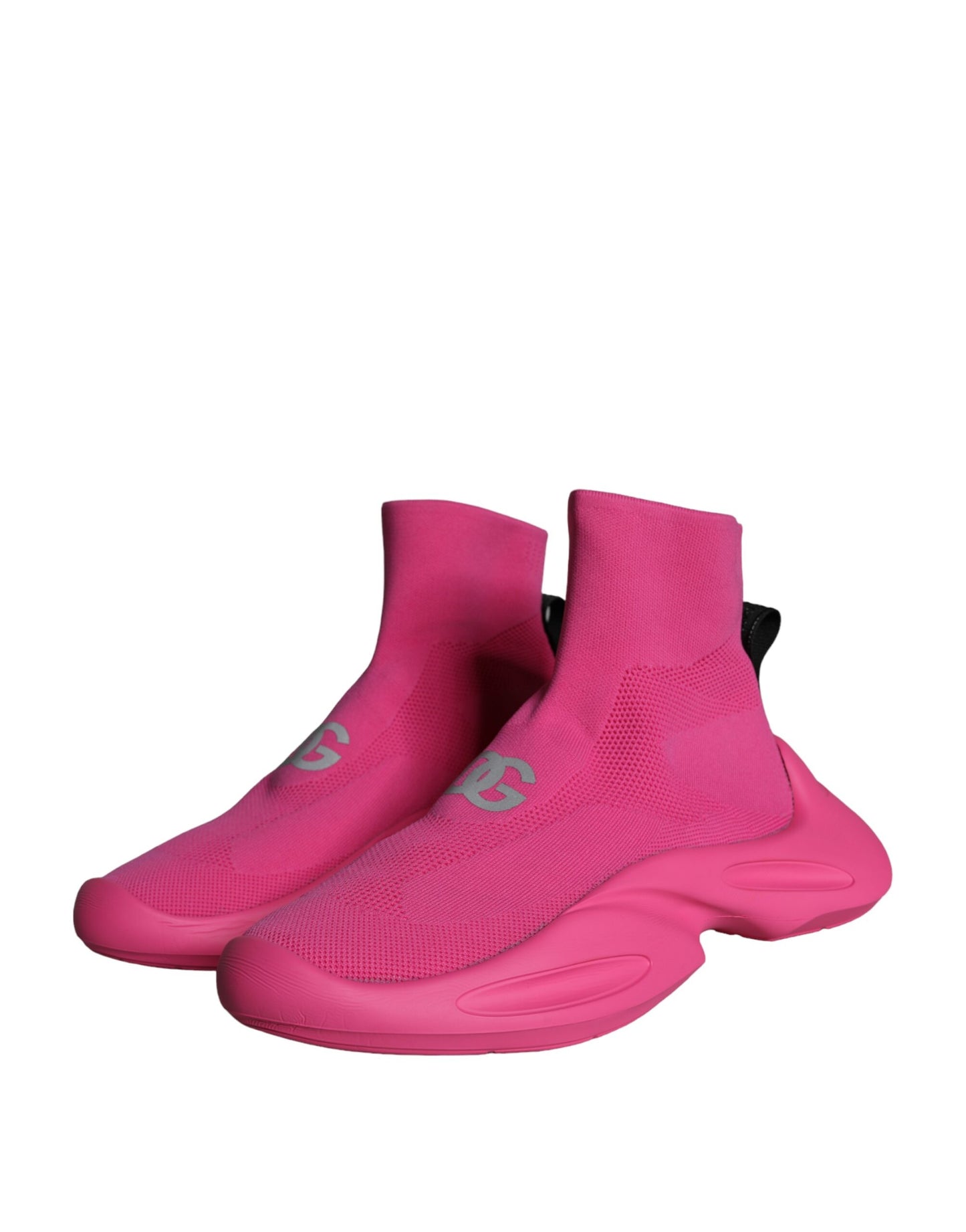 Dolce & Gabbana Pink Logo Print Slip On Socks Кецове Обувки