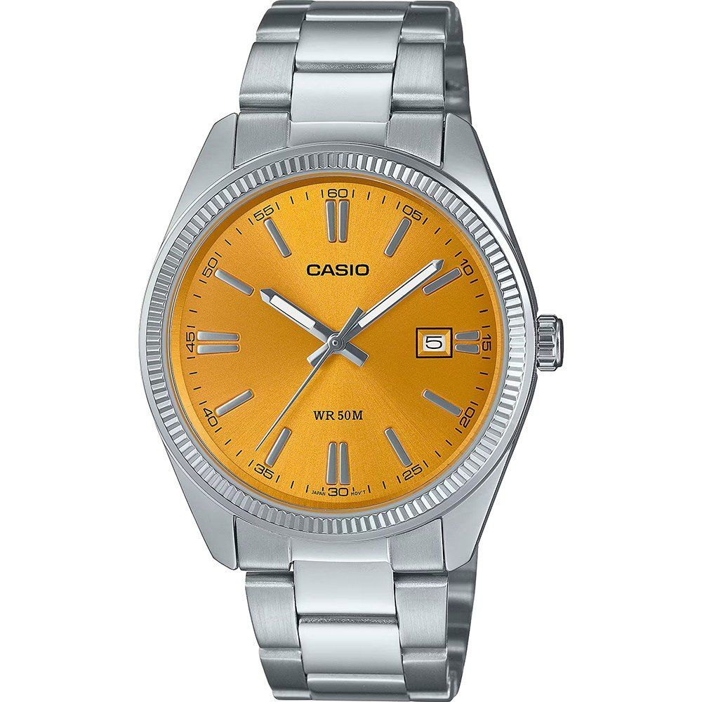 Сребърен стоманен часовник Casio