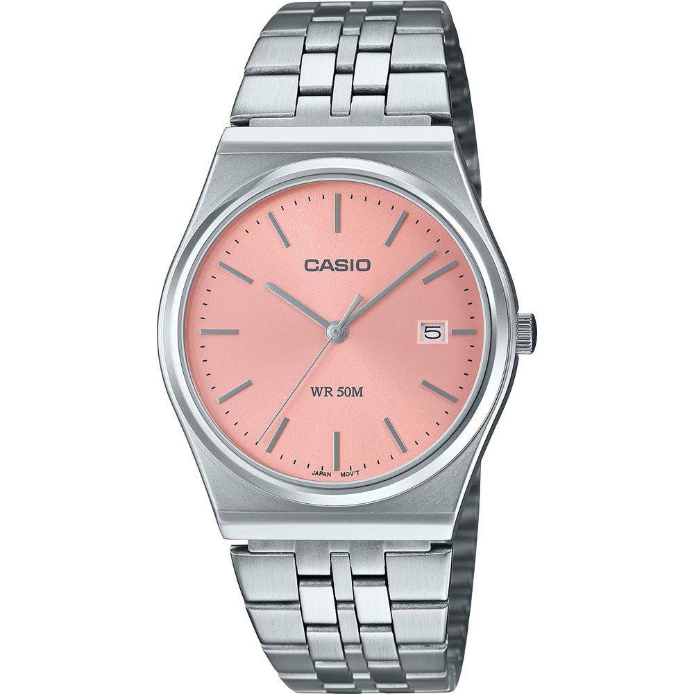 Сребърен стоманен часовник Casio