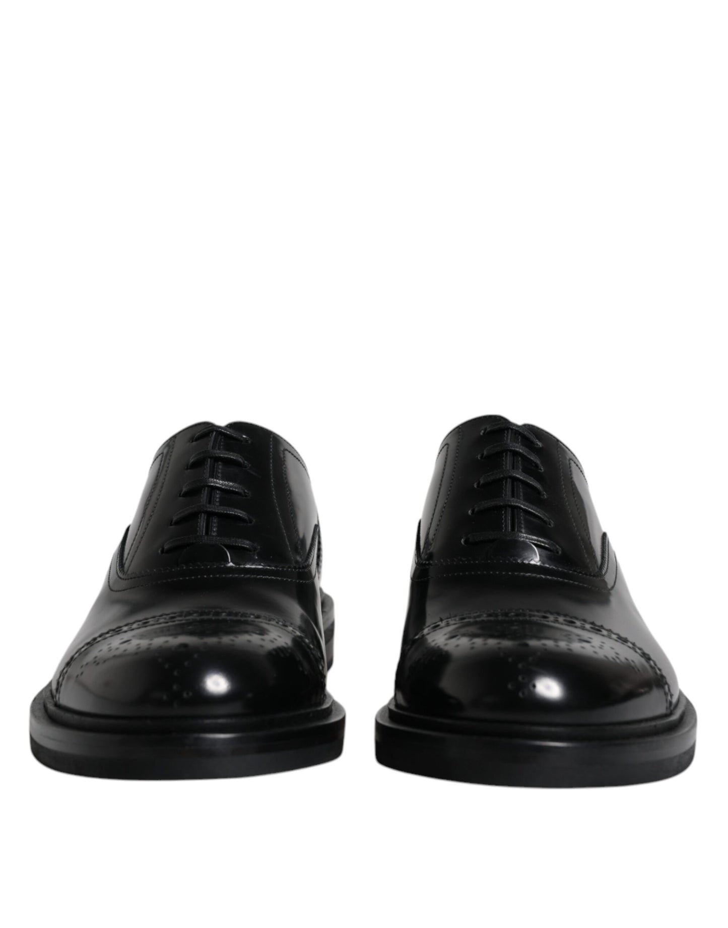 Dolce & Gabbana черни кожени мъжки официални обувки Oxford Wingtip