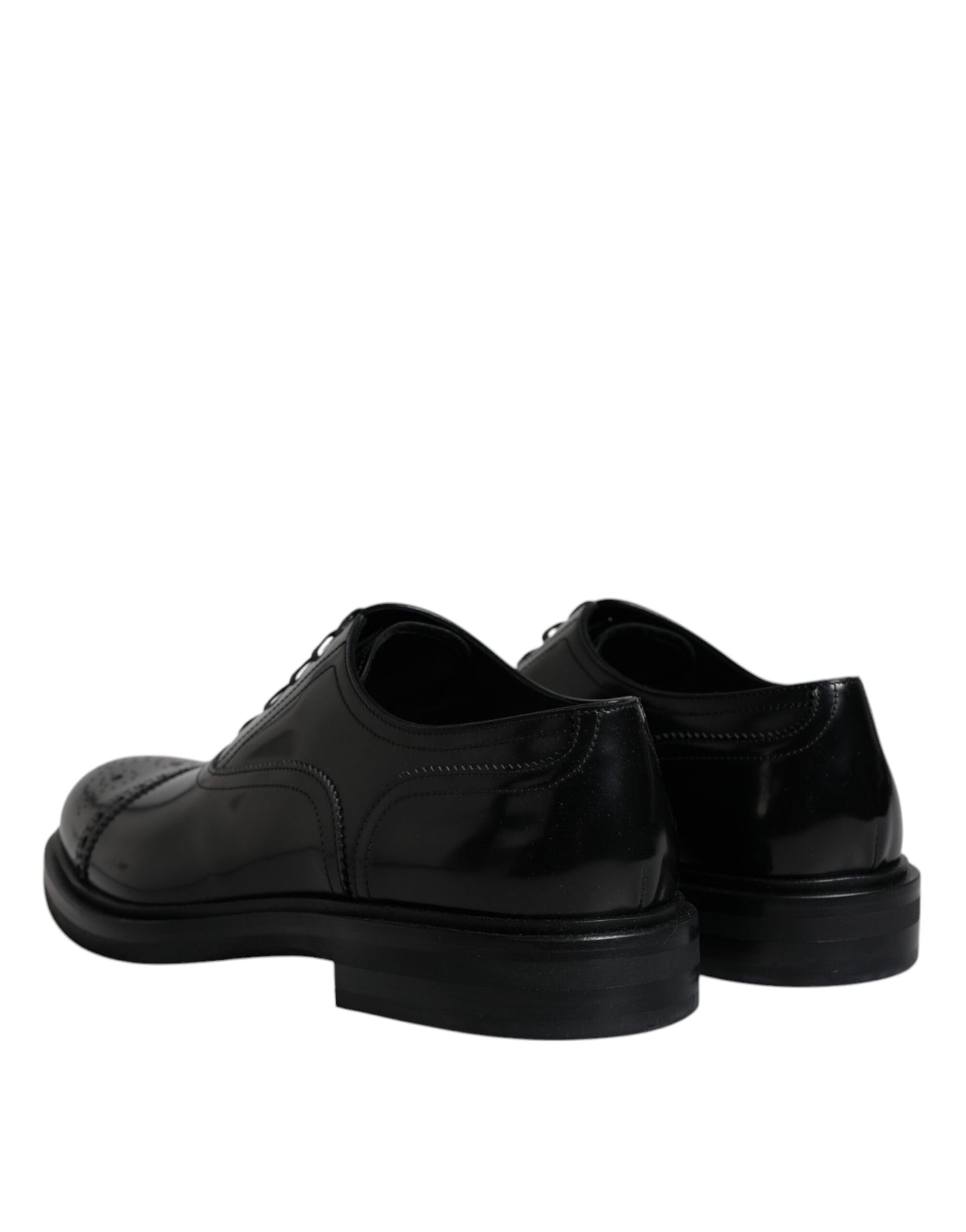 Dolce & Gabbana черни кожени мъжки официални обувки Oxford Wingtip