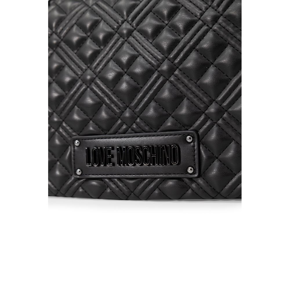 Черна полиетиленова чанта Love Moschino