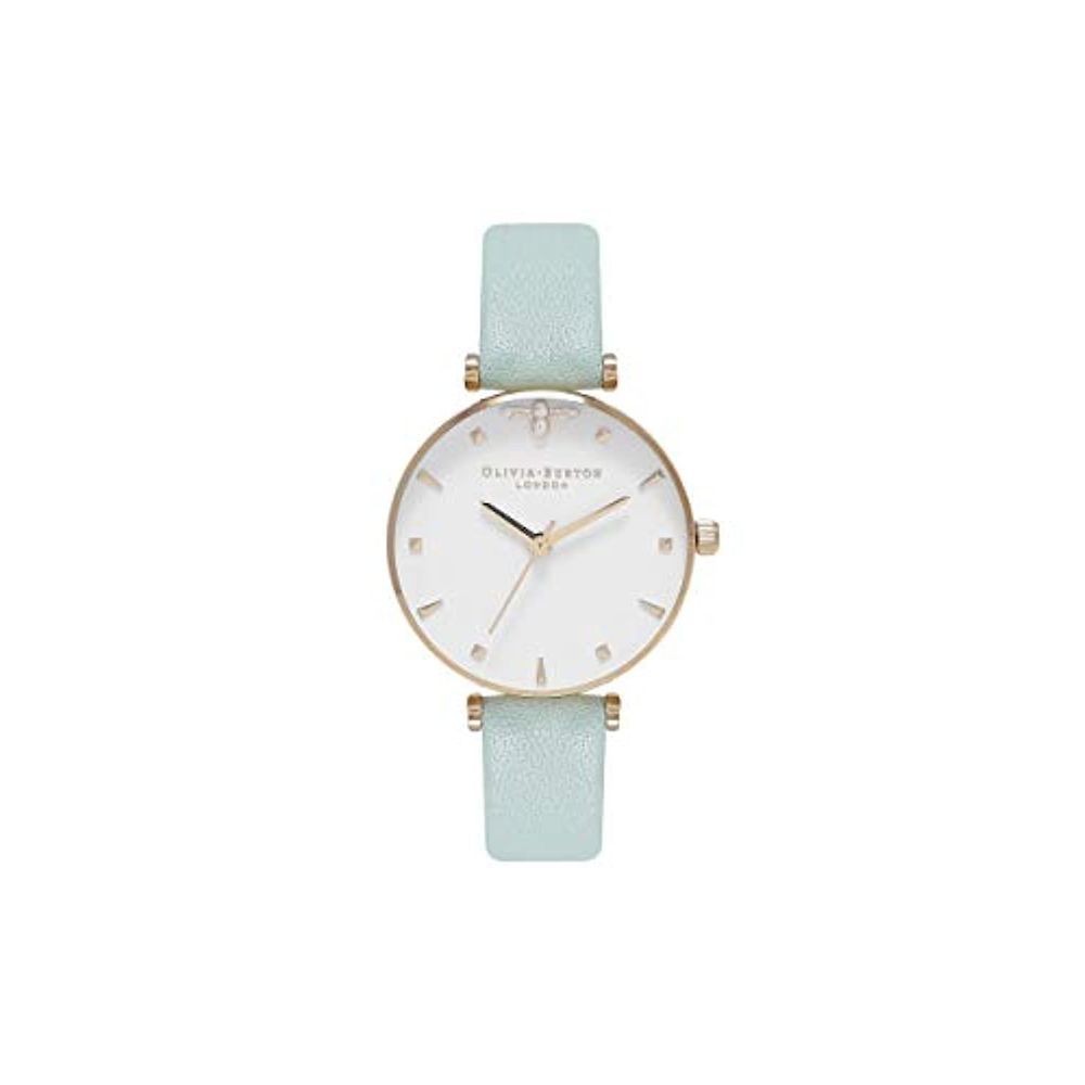 Зелен кожен кожен часовник Olivia Burton