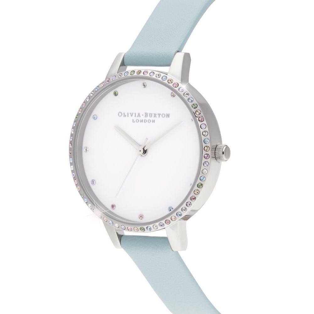 Син кожен часовник Olivia Burton