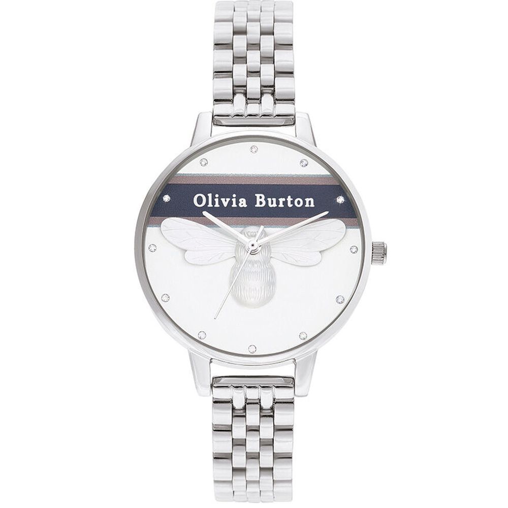 Сребърен стоманен часовник Olivia Burton