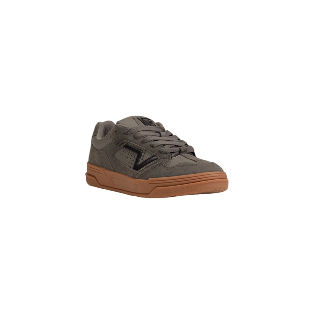 Сиви велурени кожени маратонки Vans