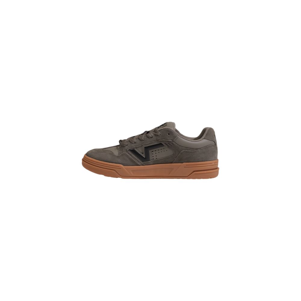 Сиви велурени кожени маратонки Vans