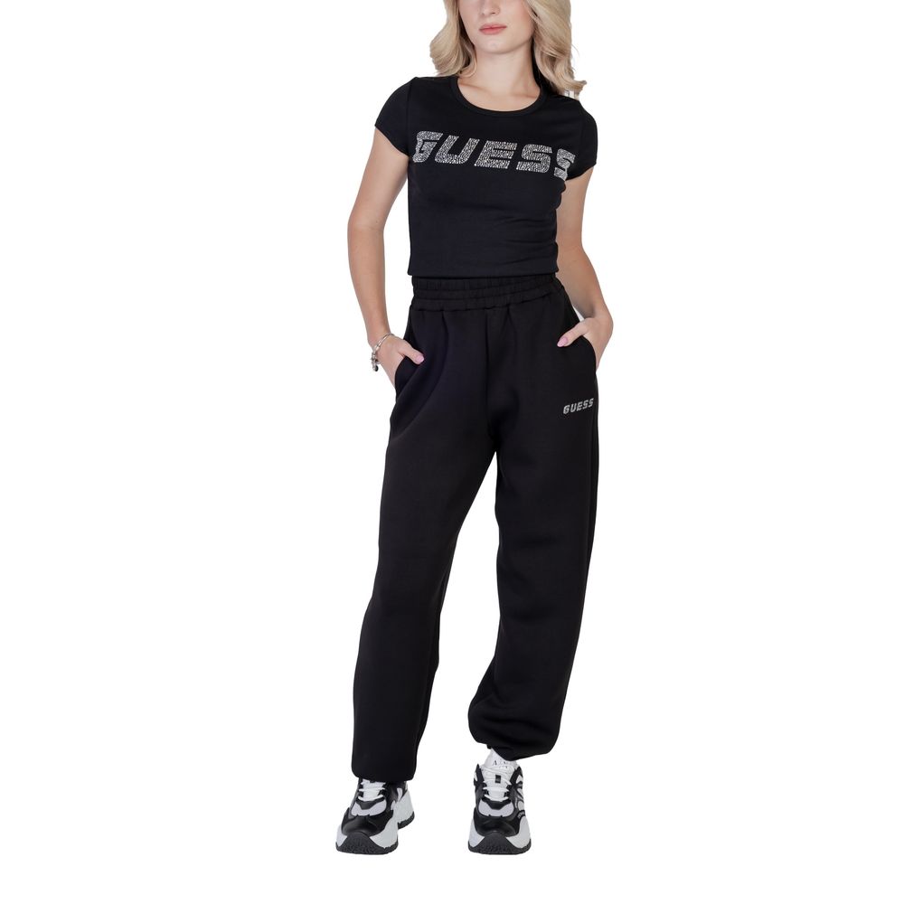 Черни памучни горнища и тениска Guess Active