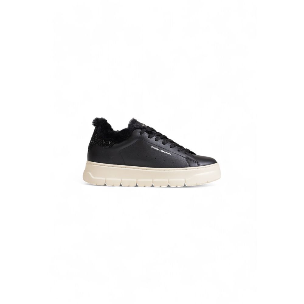 Crime London – Schwarze Ledersneaker