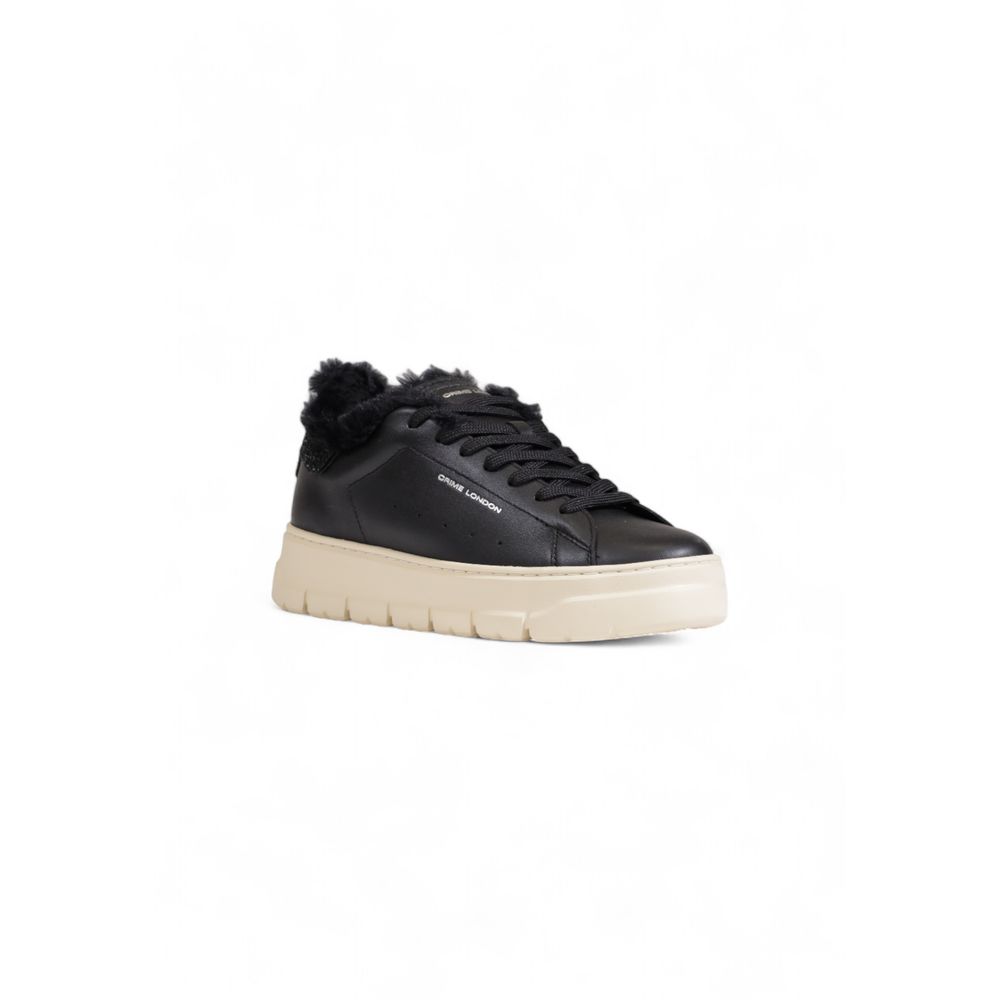 Crime London – Schwarze Ledersneaker