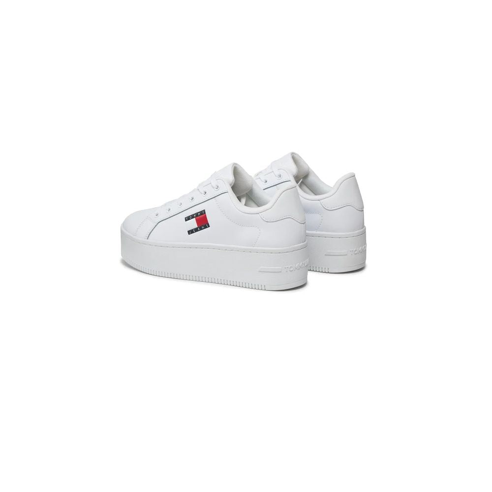 Tommy Hilfiger Jeans – Weiße Ledersneaker