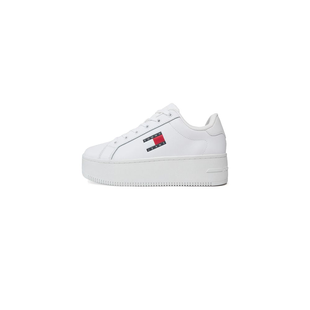 Tommy Hilfiger Jeans – Weiße Ledersneaker