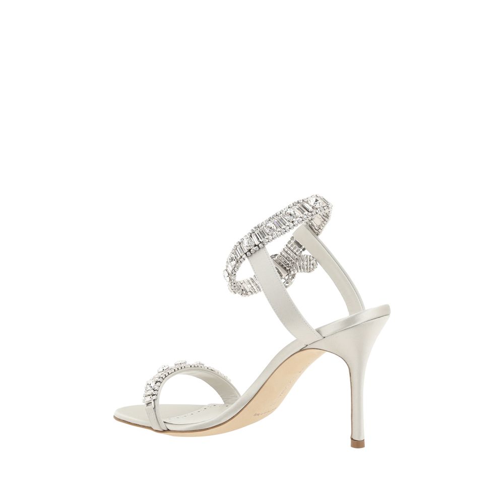 Сатенени сандали Manolo Blahnik Asasan