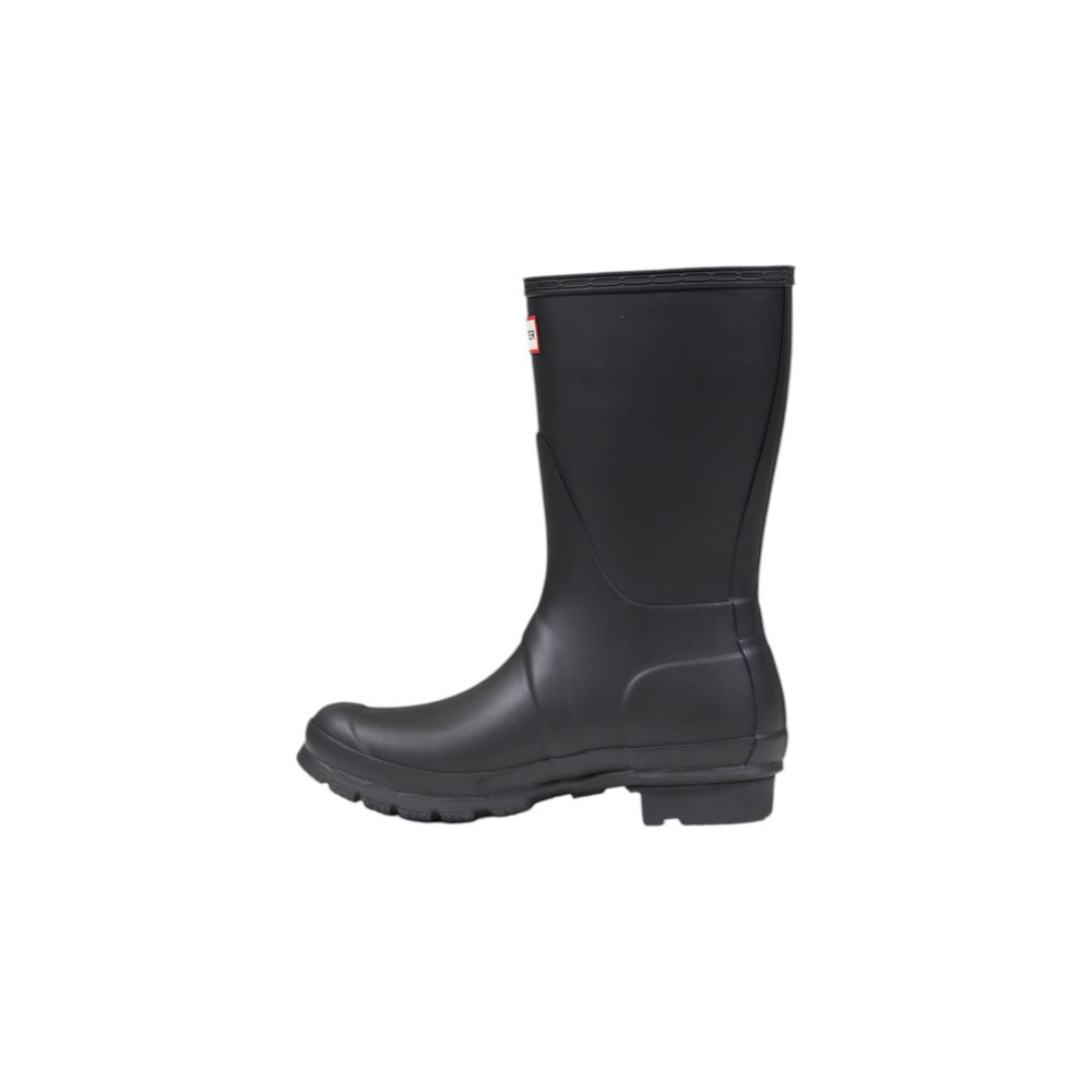 Hunter – Schwarzer Stiefel aus recyceltem Polyester