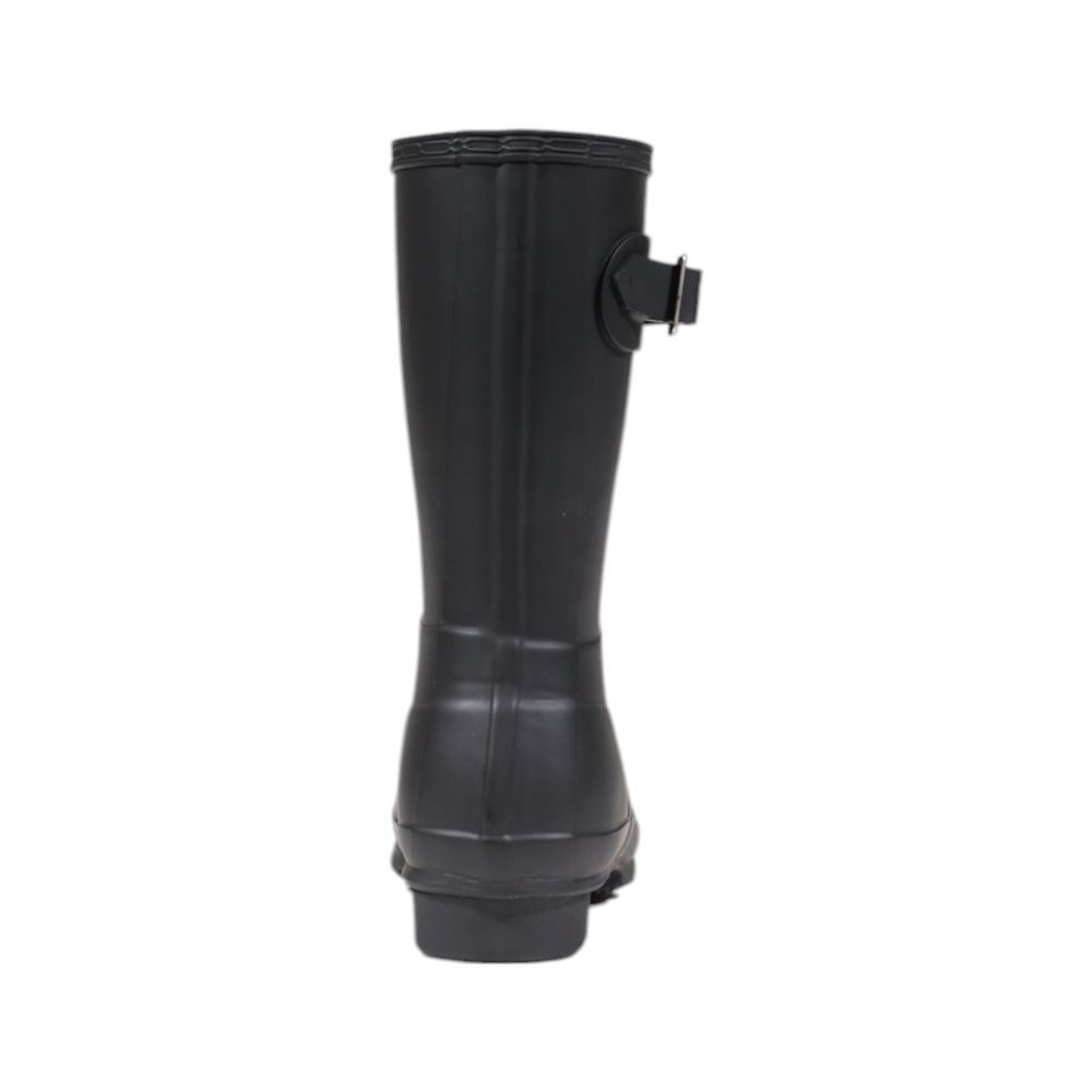 Hunter – Schwarzer Stiefel aus recyceltem Polyester