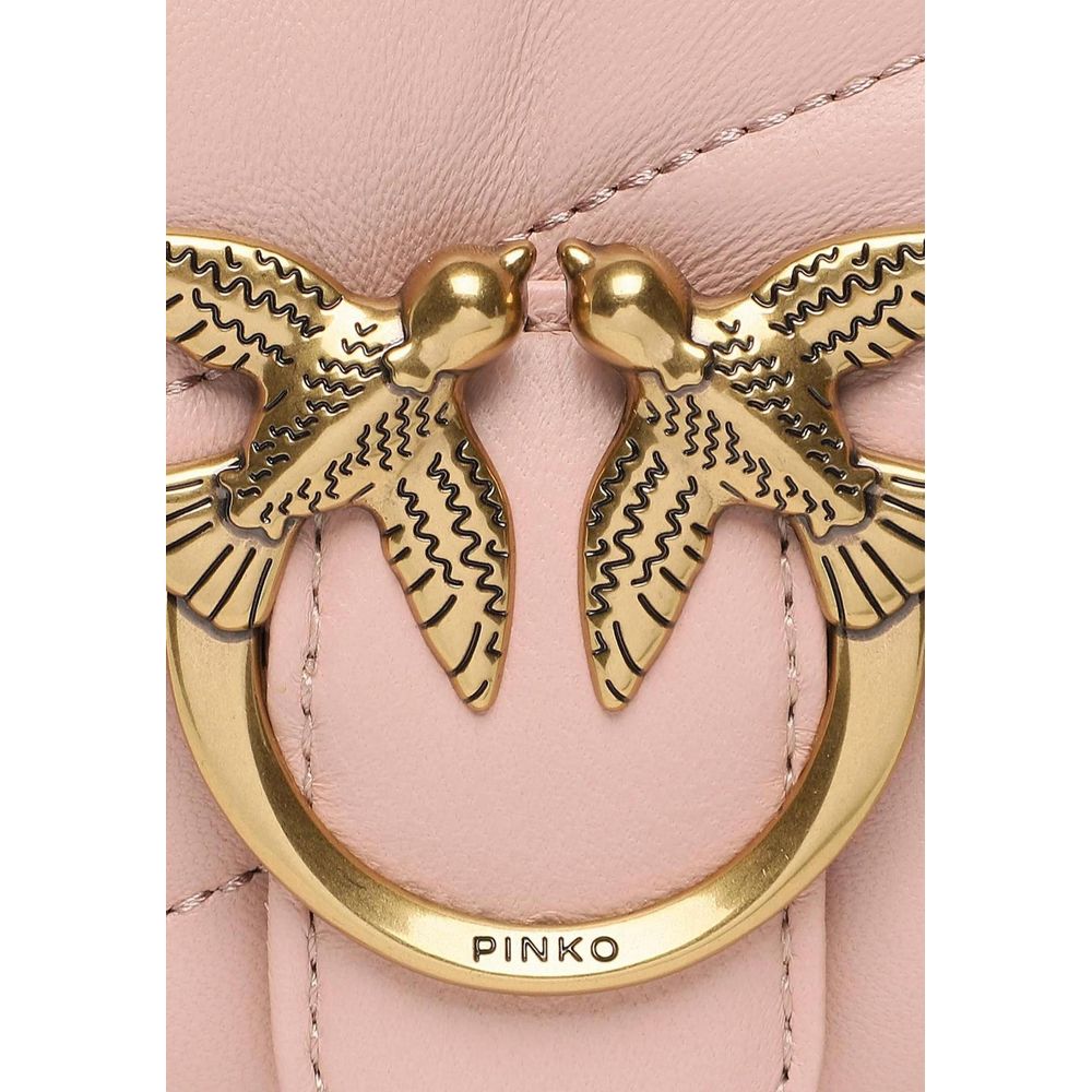 Розова кожена чанта PINKO