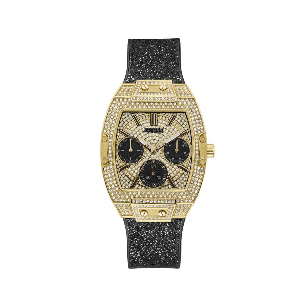 Черен кожен часовник Guess