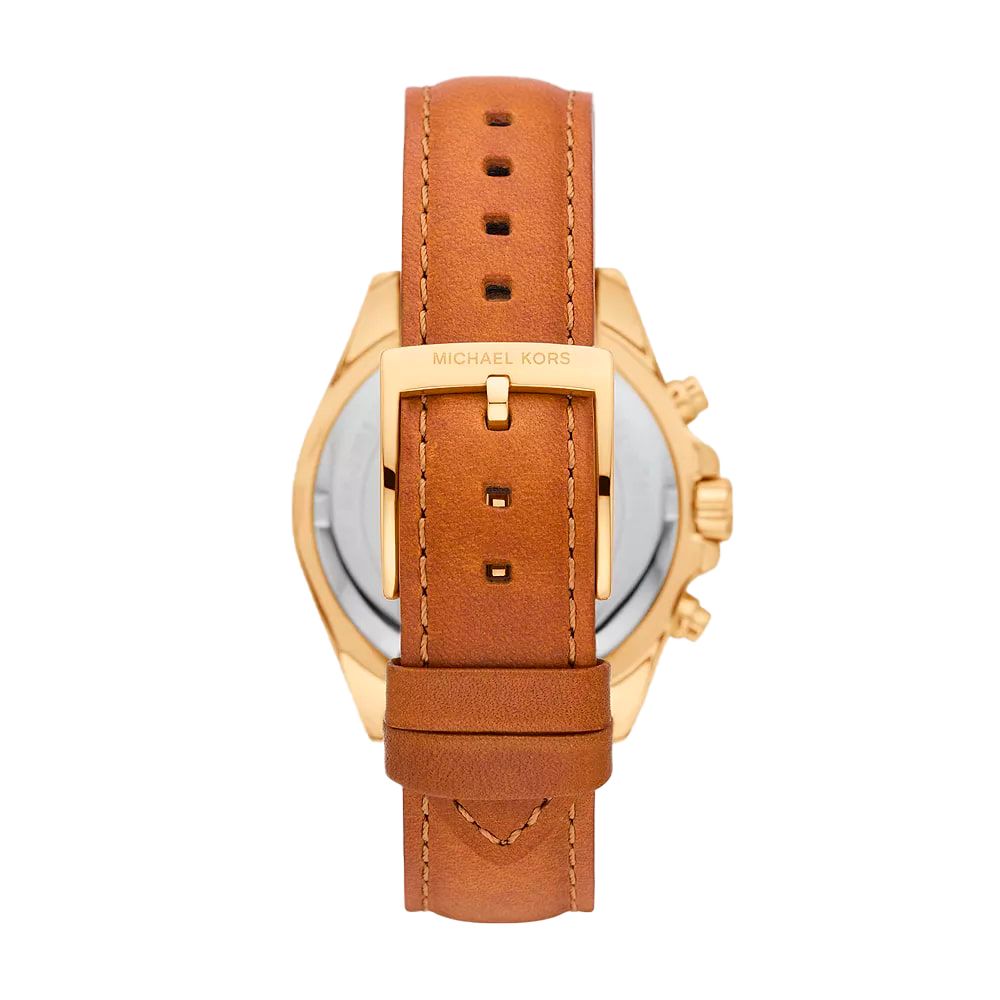 Кафяв кожен часовник Michael Kors