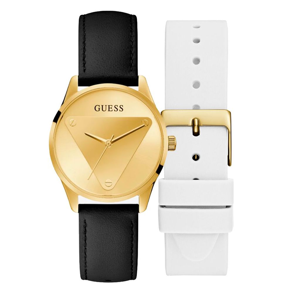 Черен кожен часовник Guess