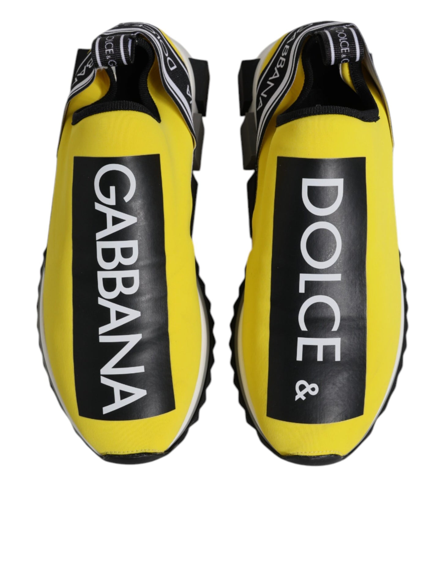 Dolce & Gabbana Yellow Black Sorrento Sneakers Shoes