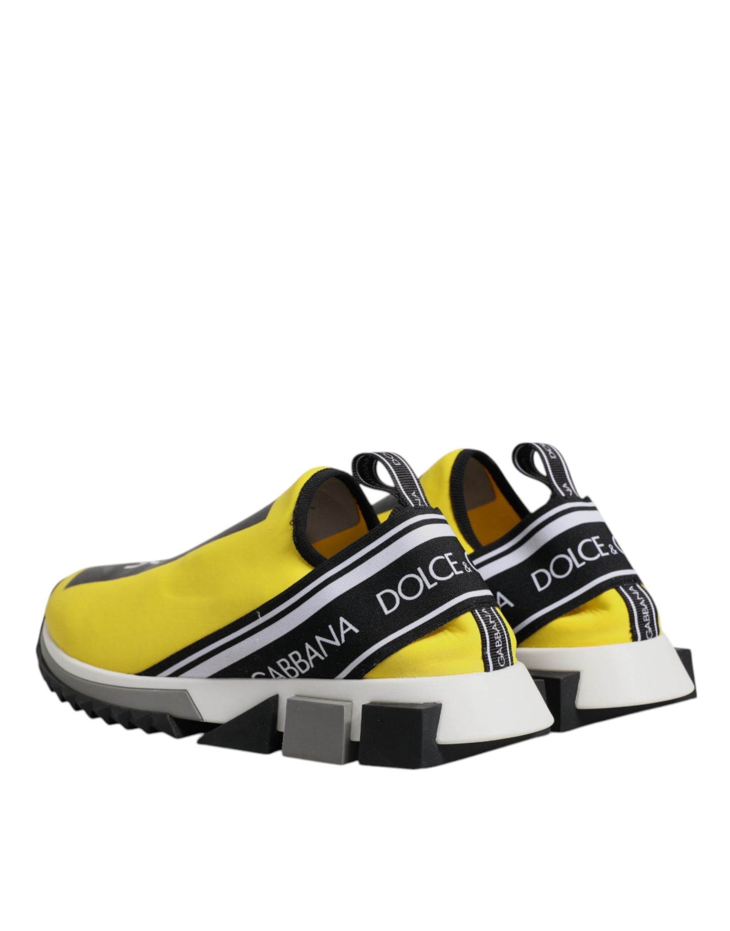 Dolce & Gabbana Yellow Black Sorrento Sneakers Shoes