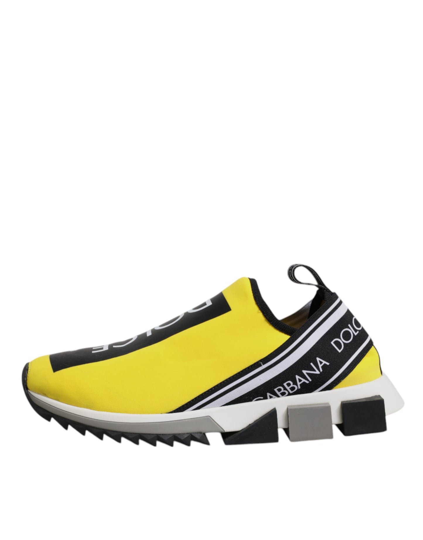 Dolce & Gabbana Yellow Black Sorrento Sneakers Shoes