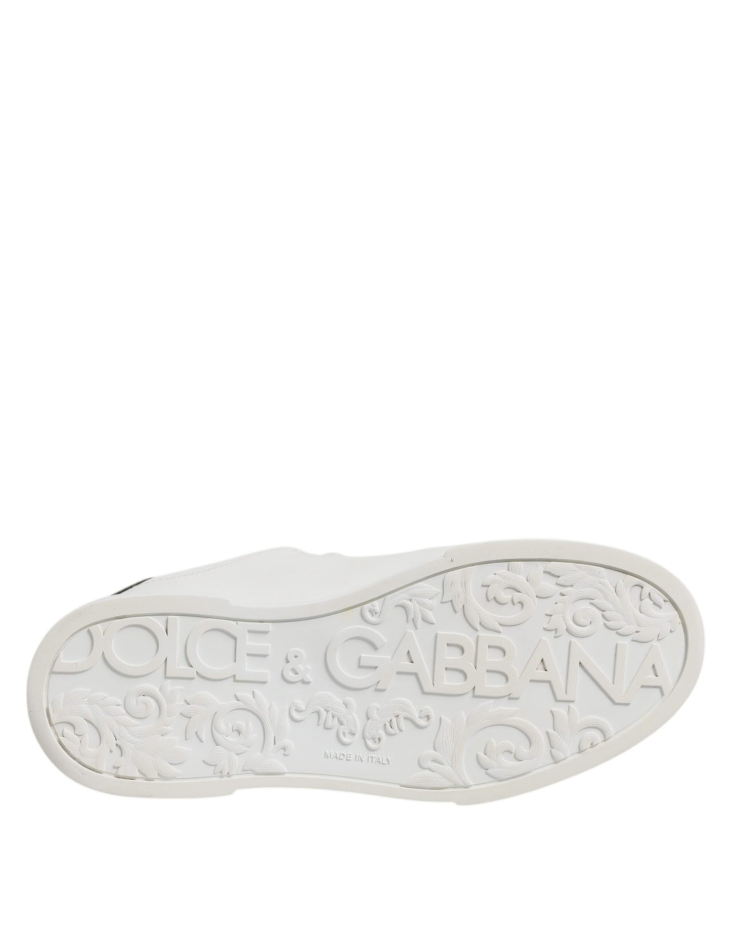 Dolce & Gabbana White Royal Crown Low Top Sneakers Shoes