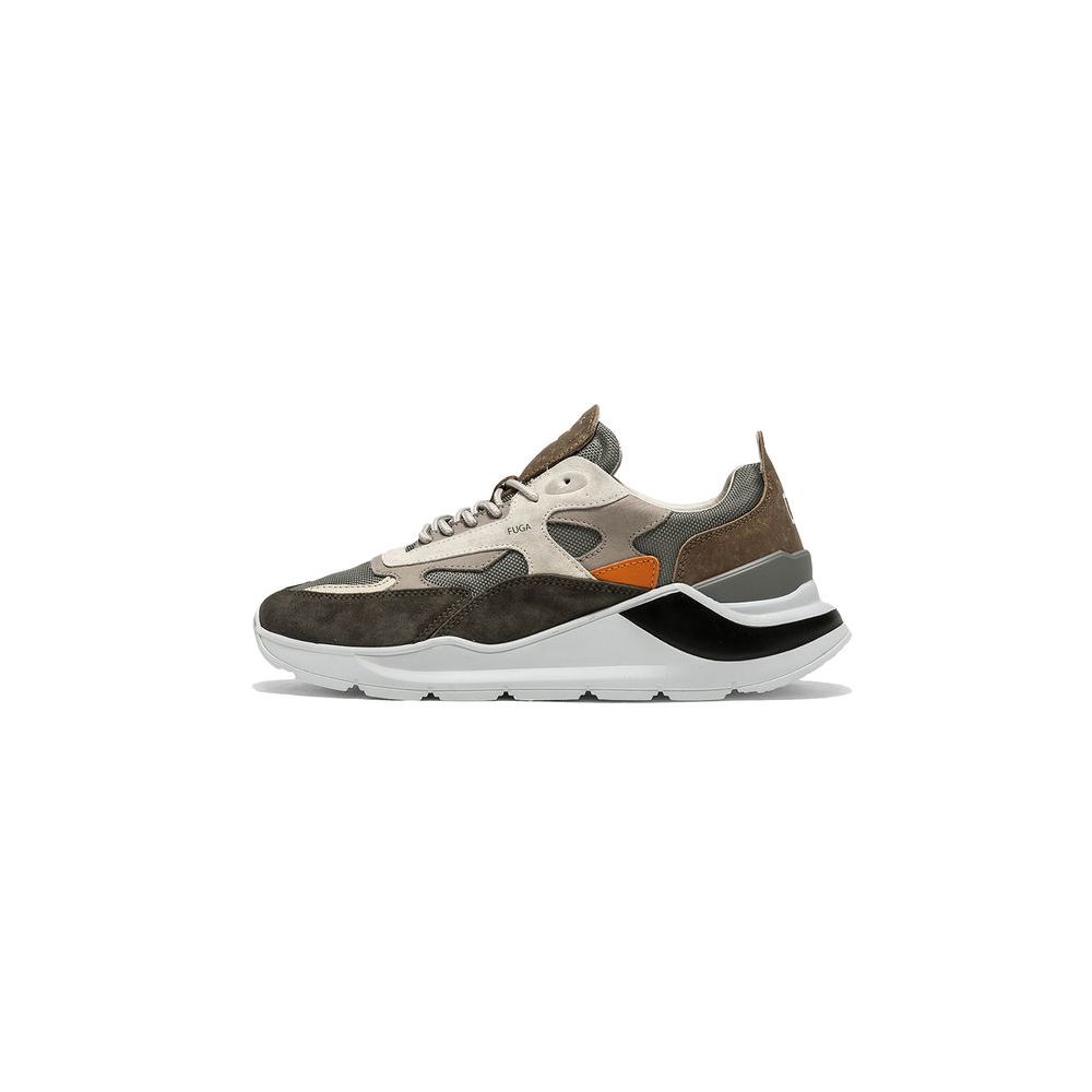 D.A.T.E Gray Leather Sneaker