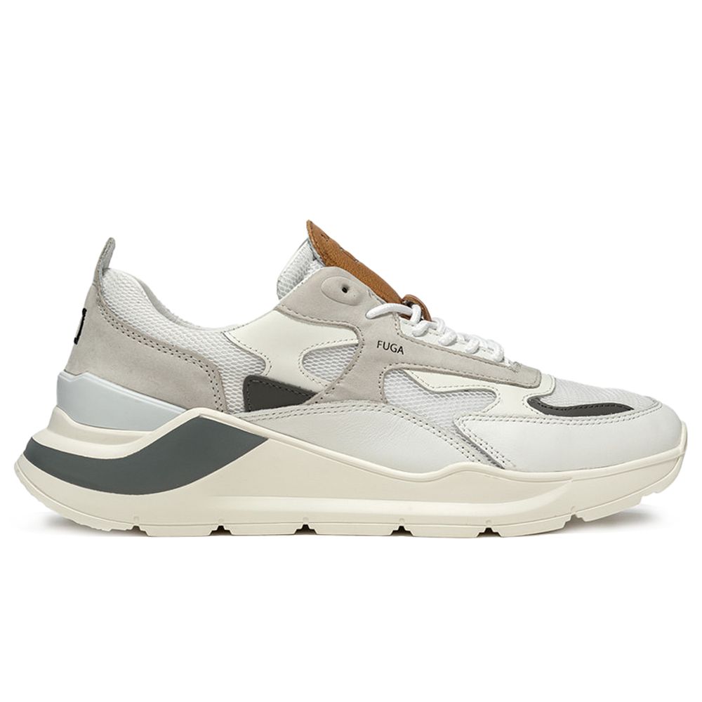 D.A.T.E White Leather Sneaker