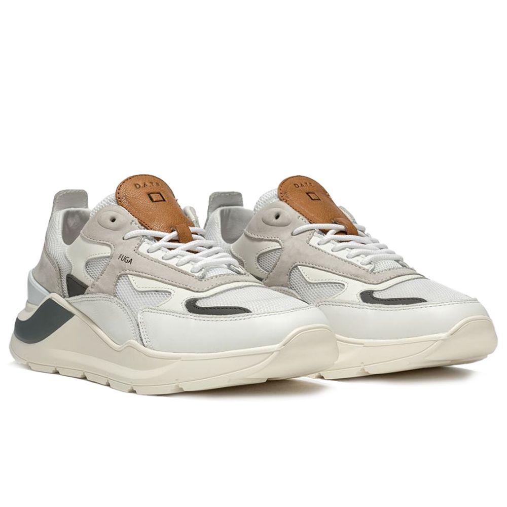 D.A.T.E White Leather Sneaker