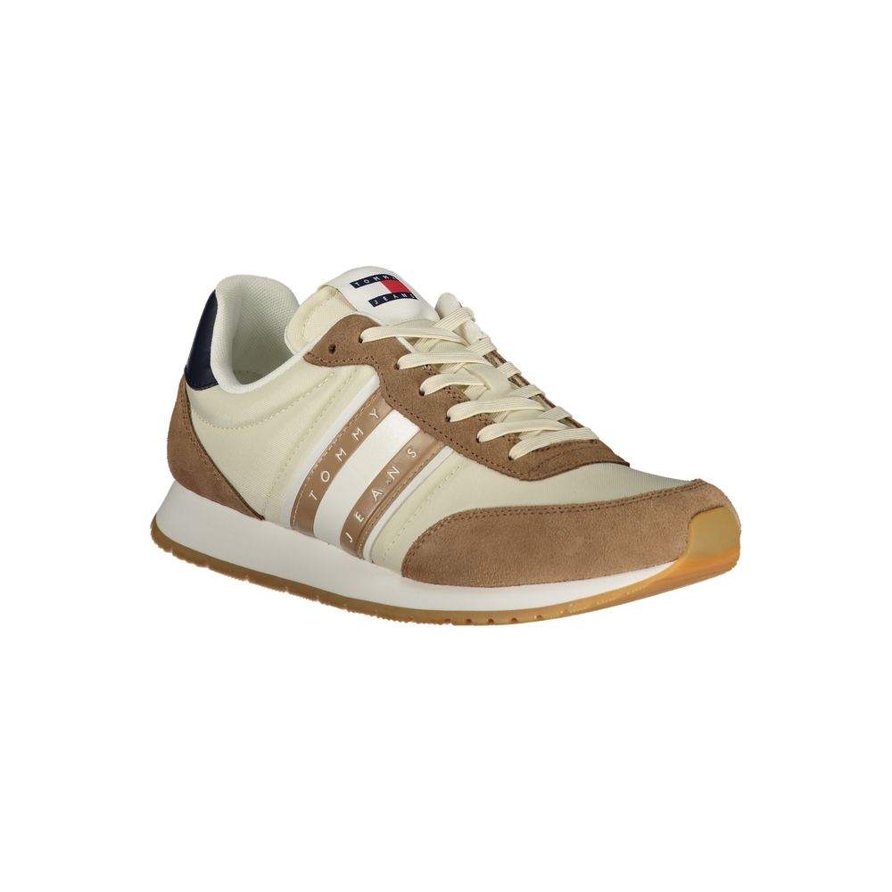 Бежови кожени мъжки маратонки Tommy Hilfiger