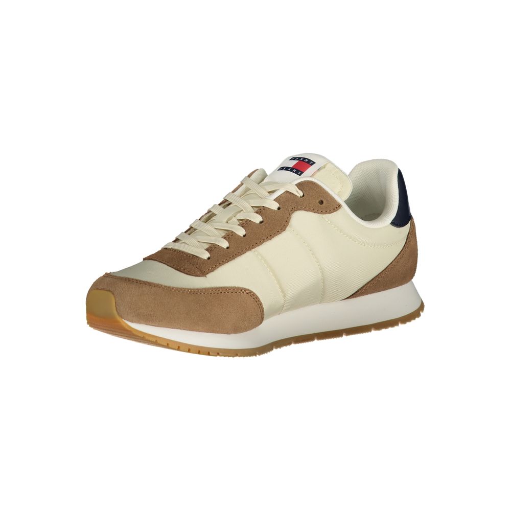 Бежови кожени мъжки маратонки Tommy Hilfiger