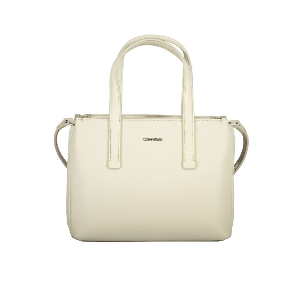 Бежова полиестерна чанта Calvin Klein