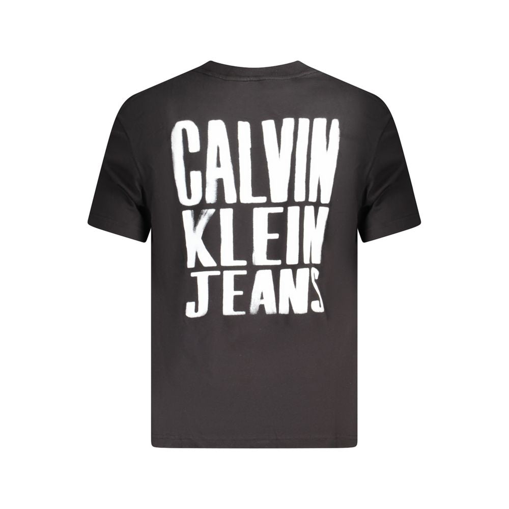 Черна памучна тениска Calvin Klein