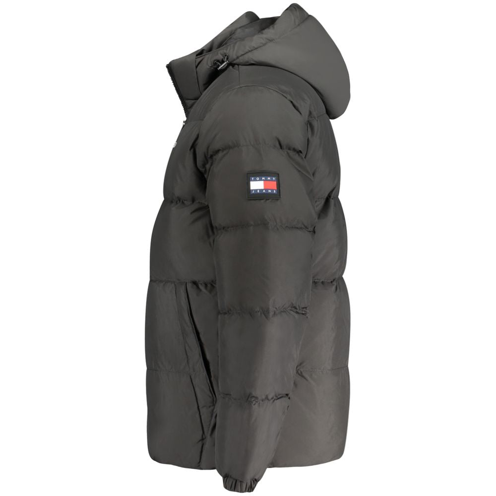 Черно полиестерно мъжко яке Tommy Hilfiger
