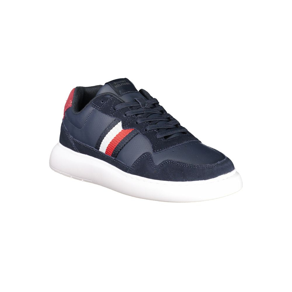 Сини кожени мъжки маратонки Tommy Hilfiger