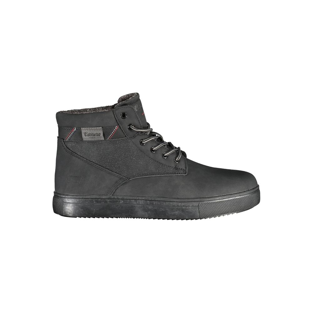Carrera Chic – Schwarze Schnürstiefeletten mit Kontrastdetails