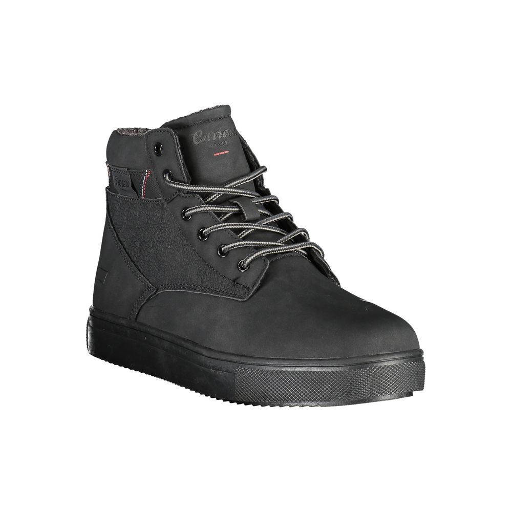 Carrera Chic – Schwarze Schnürstiefeletten mit Kontrastdetails