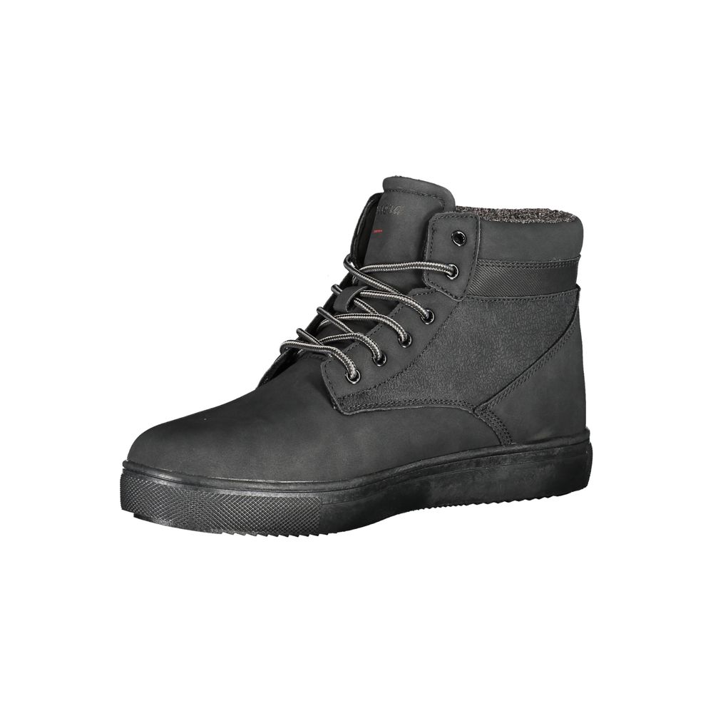 Carrera Chic – Schwarze Schnürstiefeletten mit Kontrastdetails