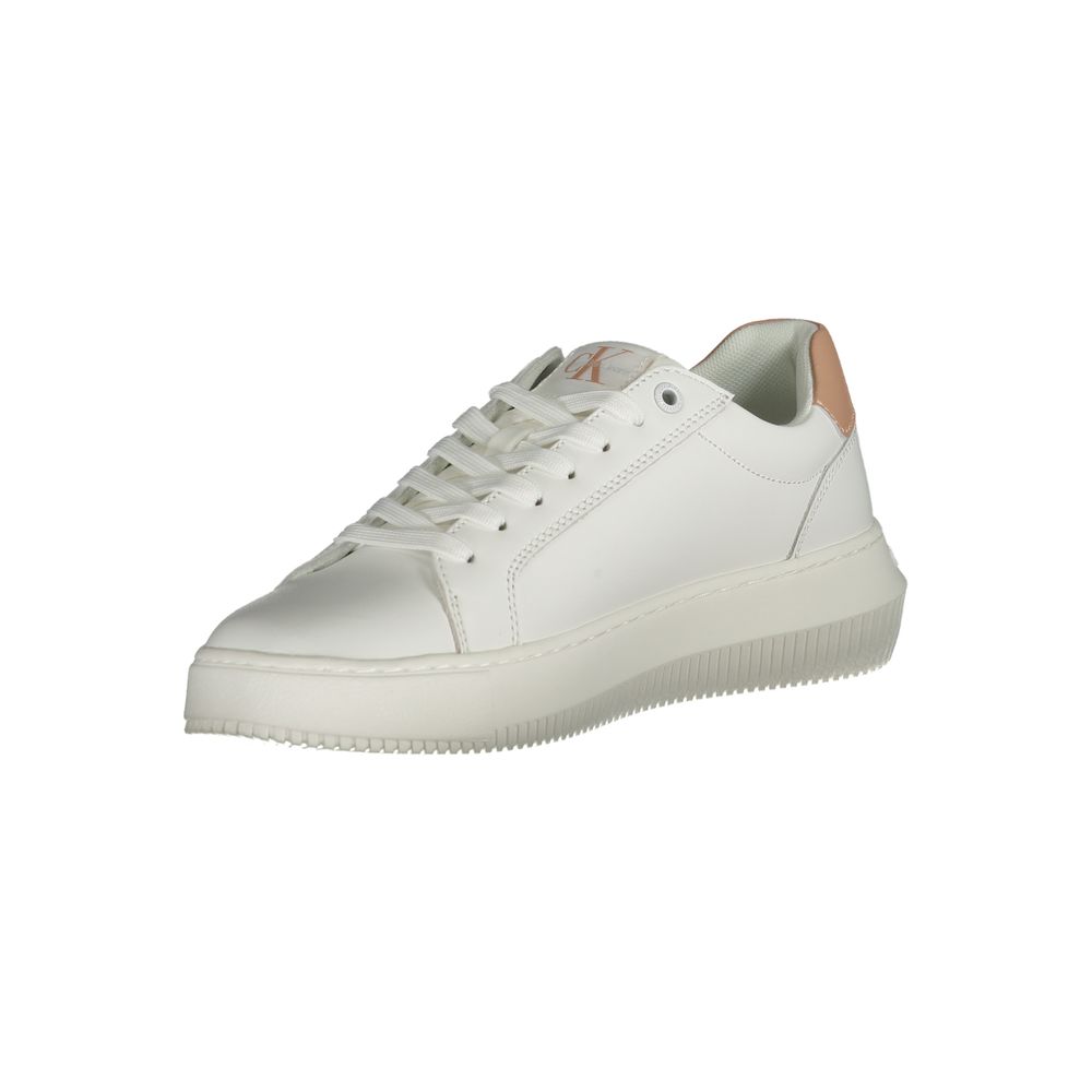 Calvin Klein – Weißer Polyester-Sneaker