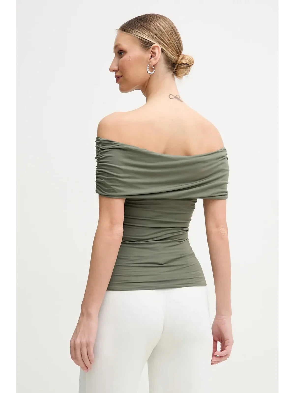 Guess Jeans Green Modal Tops & T-Shirt