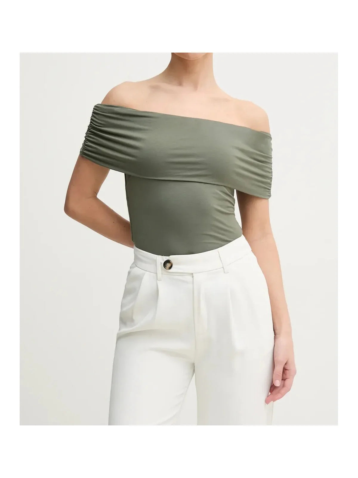 Guess Jeans Green Modal Tops & T-Shirt