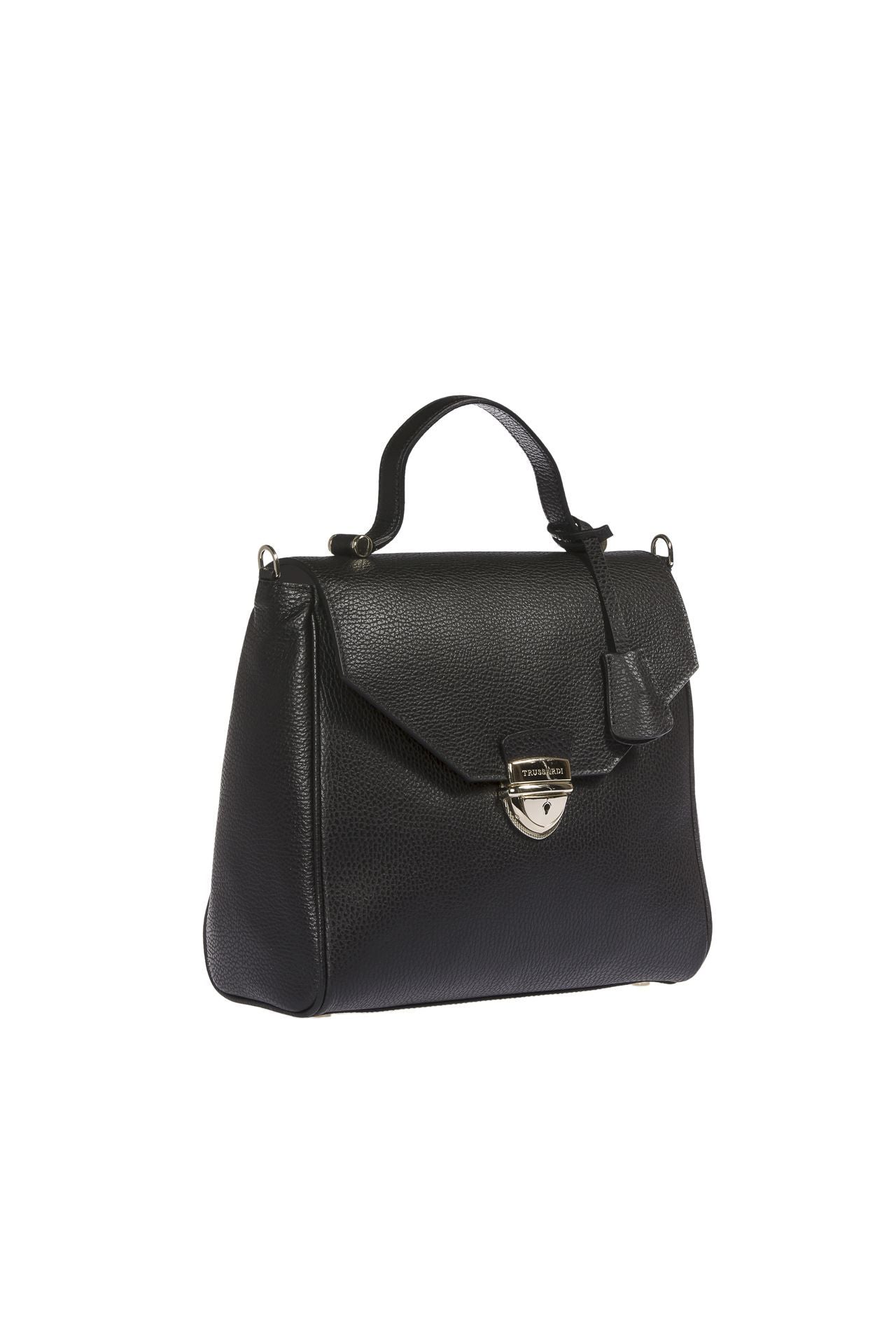 Кафява кожена дамска чанта Trussardi
