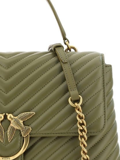 Дамска чанта от телешка кожа PINKO Emerald Elegance