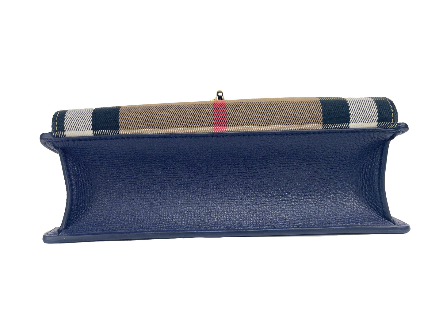 Кожена чанта през рамо Burberry Macken Small Regency Blue House