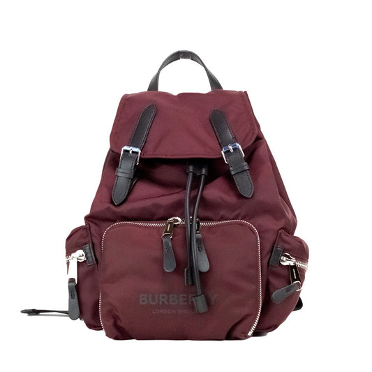 Burberry Medium Burgundy Econyl найлонова раница Drawstring Ranica Bookbag